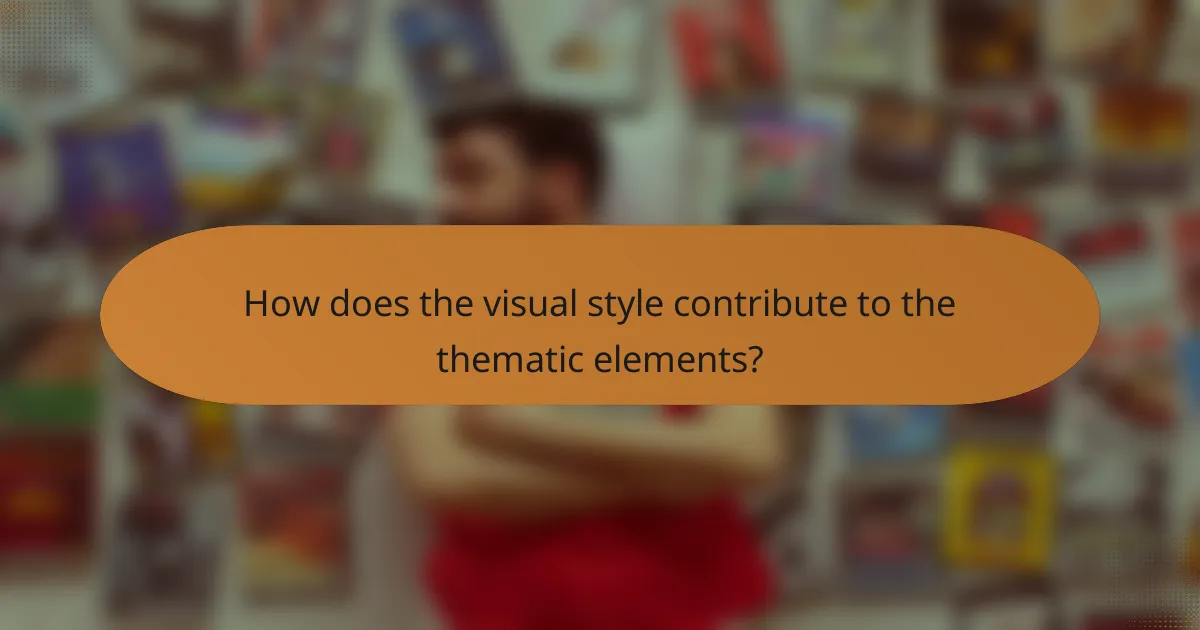 How does the visual style contribute to the thematic elements?
