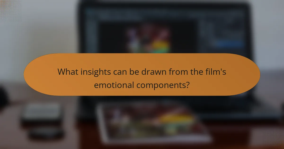 What insights can be drawn from the film's emotional components?