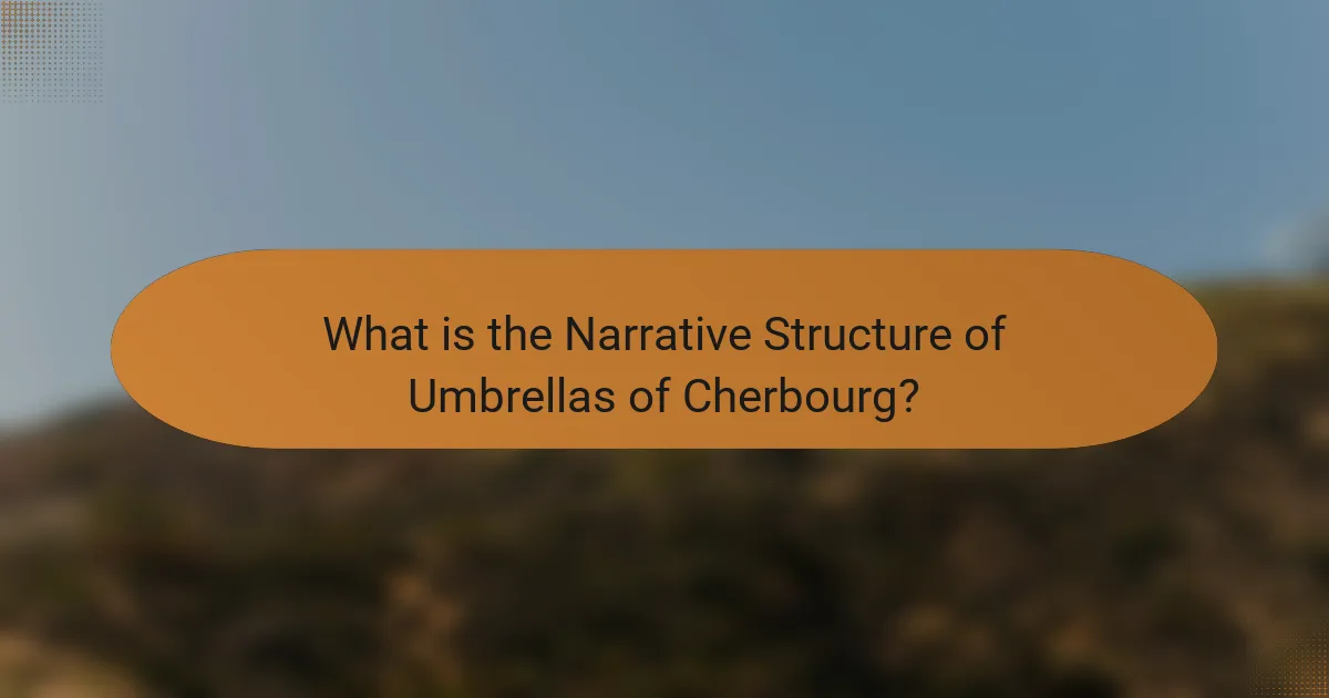 What is the Narrative Structure of Umbrellas of Cherbourg?