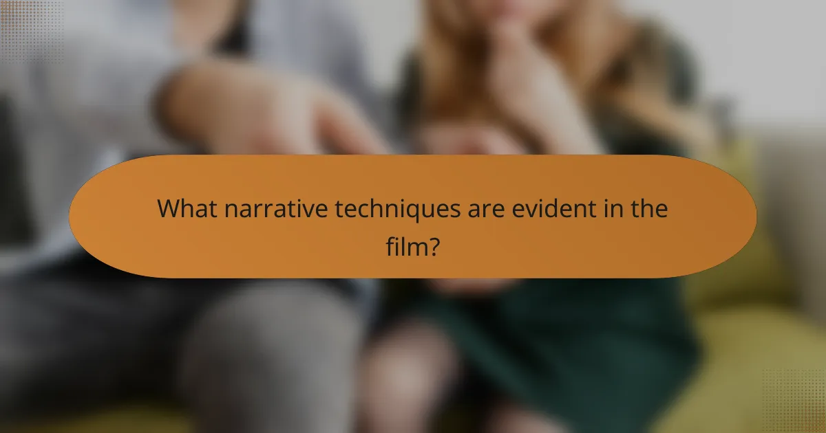 What narrative techniques are evident in the film?